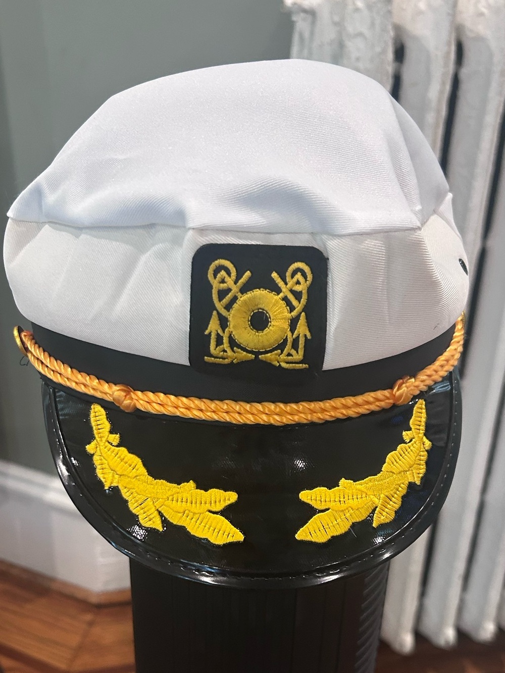 Nautical Captain's Hat with Gold Embroidery - Halloween